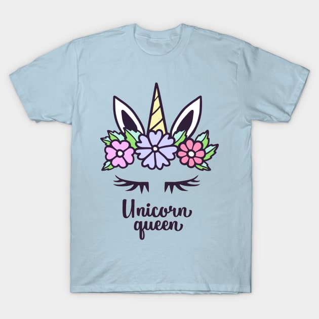 Unicorn Queen Unicorn Lover Quote T-Shirt by Squeak Art